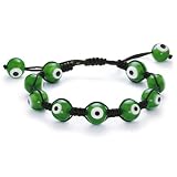 Shamballa Bracelet With 9 Green Evil Eye 10mm Beads 41m cqICeIL. SL160 Shamballa Bracelet With 9 Green Evil Eye 10mm Beads