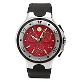 Movado Mens 2600026 Series 800 Black Thermoresin Strap Red Dial Watch by Movado
