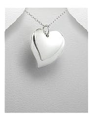 Heart Pendant Necklace In 92.5 Sterling Silver