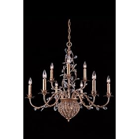 Two tier Paris Flea Crystal Chandelier, 30Hx32W, GOLD LEAF by Home Decorators Collection