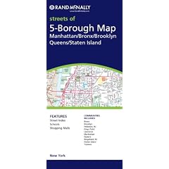 Rand McNally City Map New York City 5-Borough: Manhattan, Bronx, Brooklyn, Queens, Staten Island