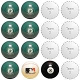 Oakland Athletics 1-TEAM BILLIARDS/POOL TABLE BALL SET (9)