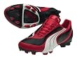 PUMA v3.08 I FG L Cleats (Black/Puma Red/White)