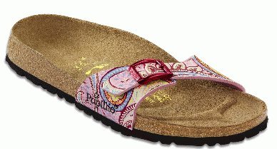 Papillio Sandals ''Madrid'' Birko-Flor in dreamland rose size 38 EU with a regular insole