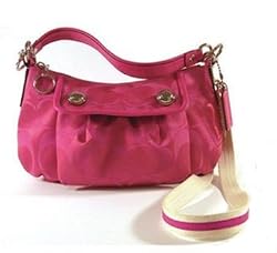 Coach Signature Poppy Groovy Shoulder Crossbody Bag Purse 13833 Fuchsia
