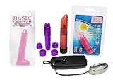 Basix Long Boy Pink Bundle - Adult Toy Sex Kit