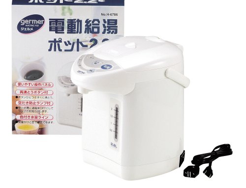 パール金属 ジェルメ 電動給湯ポット 2.2L ホワイト H-6786