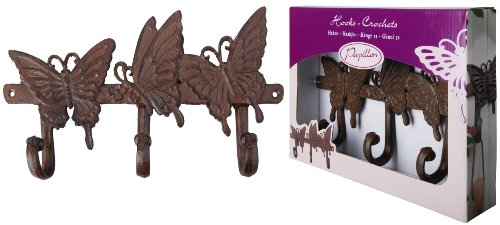 Esschert Design BA03 Schmetterling Haken, Gusseisen