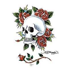 Ed Hardy Skull Temporary Tattoo