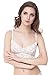 InsBuy Women's Lace Bralette Sexy Sheer Soft Wirefree Bra Lingerie Size Medium White