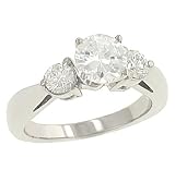 3 Round Diamond Engagement Ring .49cttw (CZ ctr)