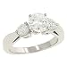 3 Round Diamond Engagement Ring .49cttw (CZ ctr)