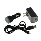Buy 3 in 1 Charger with USB Data Cable, USB Wall Charger & USB Car Charger For...