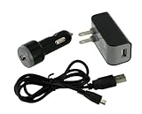3 in 1 Charger with USB Data Cable, USB Wall Charger & USB Car Charger For  ....