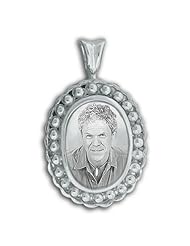Sterling Silver Oval Cremation and Hair Locket w/ Clear Front 3/4 inch x 1 inch in Sterling Silver