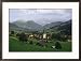 A Pastoral View of a Village in the Swiss Alps Framed Photographic Poster Print by James P. Blair, 29x21