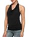 Zeagoo Womens Faux Crystal Twinset Tank Top Blouse Black Medium, Medium, Black