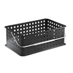 InterDesign 14 by 9 by 5-Inch Basic Basket, Medium, Black