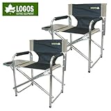 ◆即納◆ LOGOS(ロゴス) テーブル付きディレクターチェア 2個セット