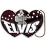 Elvis Double Heart Belt Buckle