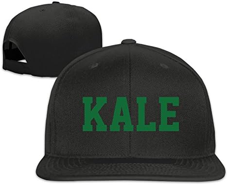 BASEE Green KALE University Adjustable Flat Along Baseball Cap Black