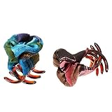L. Erickson USA Small Covered Jaw 100% Silk Charmeuse - Brush Strokes