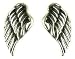 Silver Gents Silver Oxidised Wings Stud Earrings