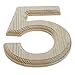 BestPysanky Unfinished Wooden Number 5 (6.25 Inches)