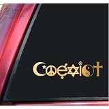 COEXIST - Promote Peace Vinyl Decal Sticker - Mirror Gold