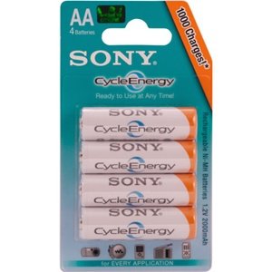 Childrens Toyshop  Electronics : Sony Cycle Energy AA Ni-MH Rechargeable Batteries (4-Pack)