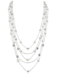 Honora "Times Square" White Freshwater Cultured Pearl Multi-Row Necklace