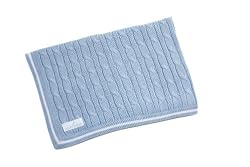 Nautica Kids William Light Blue Cable Knit Blanket