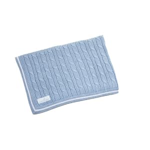 Nautica Kids William Light Blue Cable Knit Blanket
