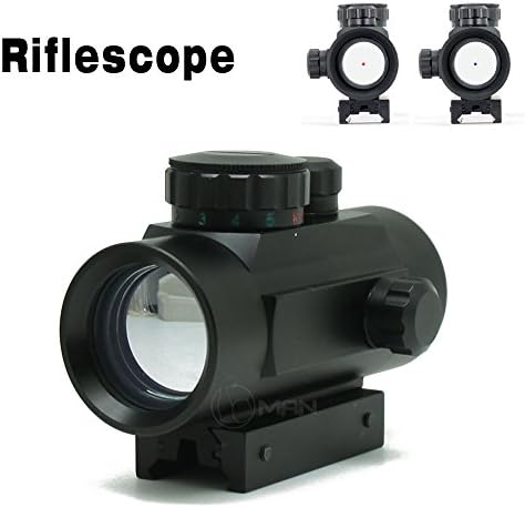I0RMAN Original HD30N 1x30mm Tactical Optics Red/Green Mil Dot Holographic Reticles Sight with 21mm Weaver Picatinny Base for Hunting Rifle Scope Aiming Positioning
