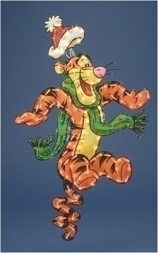 48" Disney Bouncing Tigger With Santa Hat Lighted Christmas Yard Art #169901