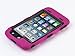 ULAK Combo Black Hard PC and Hot Pink Zebra Design Soft Silicone Case Cover For iPod Touch 4 4th