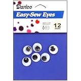 Sew On Wiggle Eyes-12mm 6/Pkg