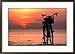 Bicycle Silhouetted Against Sunset on Nha Trang Beach, Nha Trang, Khanh Hoa, Vietnam Scenic Framed Photographic Poster Print by John Banagan, 29x21