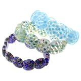 Set of 3 Milla Fiori Murano Style Stretch Bracelets Light Blue, Light Green, and Blue Reviews 41m0Pl42Y9L. SL160 Set of 3 Milla Fiori Murano Style Stretch Bracelets Light Blue, Light Green, and Blue Reviews
