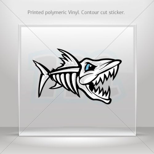 Decals Decal Fish Bone Fishing Attack Tablet Vehicle Weatherproof Garage car Bicycles 0500 W898W