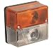 Front Square Amber/White Lamp 12V with Bulbs