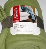 Sunbeam Heated Green Throw Blanket Electric Warming
