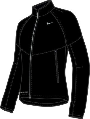 Nike Damen Laufjacke Shifter, schwarz/silber, S / 36-38 Preisvergleich