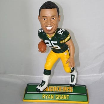 Ryan Grant Green Bay Packers End Zone Bobblehead Figurine (Quantity of 1)