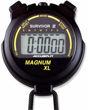 ACCUSPLIT Survivor Stopwatch with Clock and Extra-Large Display