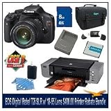 Buy EOS Rebel T2i DSLR Kit w 18-55 IS Lens. Kit Includes PIXMA Pro 9000 Mark II Photo... by Canon