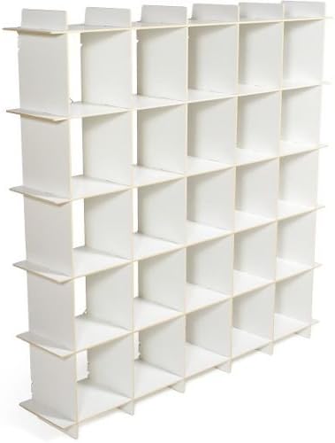 Sprout GR025-WHT White 25 Cubby Modern Shelving Unit