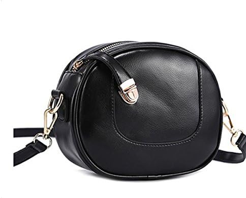 MKPLY Women's Vintage Classic Army Messenger Cylindrical Shoulder Bag for Women Black