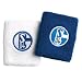 Schalke 04 Schwei�band-Set. Elastisches Qualit�tsschwei�band aus 86% Baumwolle, 8% Spandex, 6% 
Nylon. Waschbar! Gr��e 8x9 xm.
