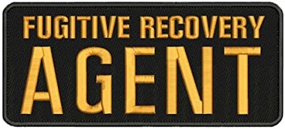 Tenky Fugitive Recovery Agent Warrant Division Patch Velcro On Back Yellow